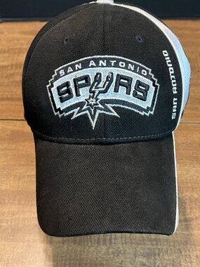 San Antonio Spurs Cap Hat Reebok Adjustable Black RN#69421 Basketball Fan Gear